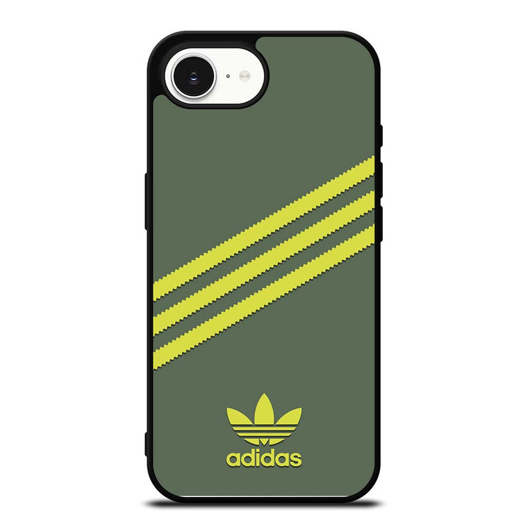 ADIDAS ORIGINALS STRIPES GREEN YELLOW iPhone 16e Case Cover
