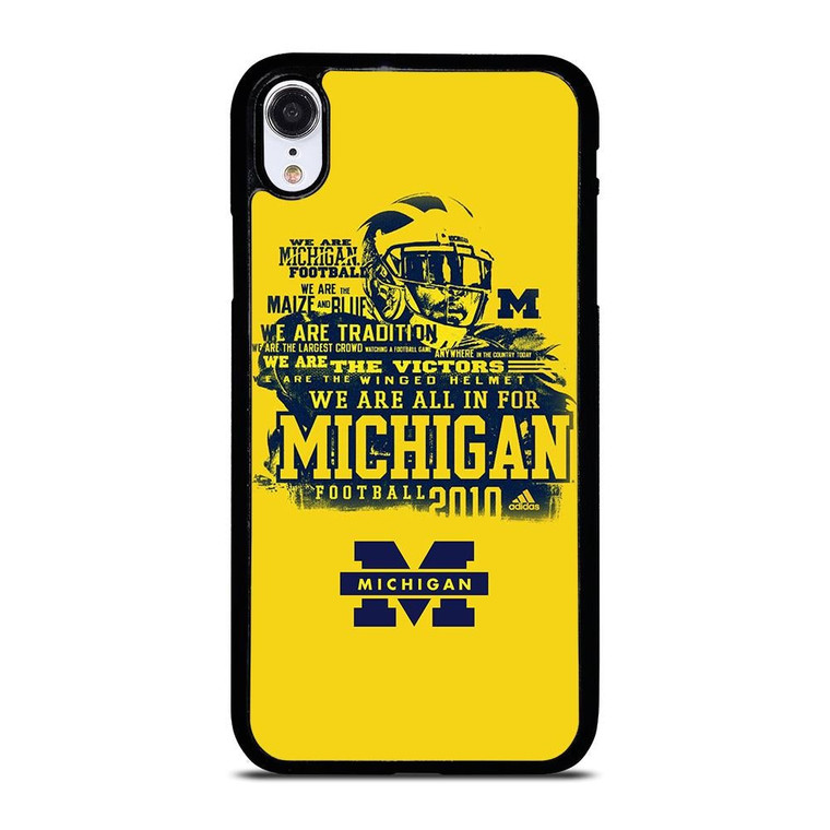 MICHIGAN WOLVERINES QUOTE NFL iPhone XR Case Cover