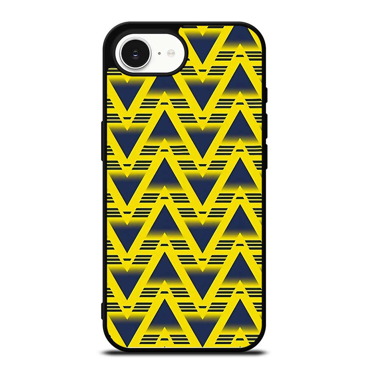 ARSENAL YELLOW RETRO PATTERN iPhone 16e Case Cover
