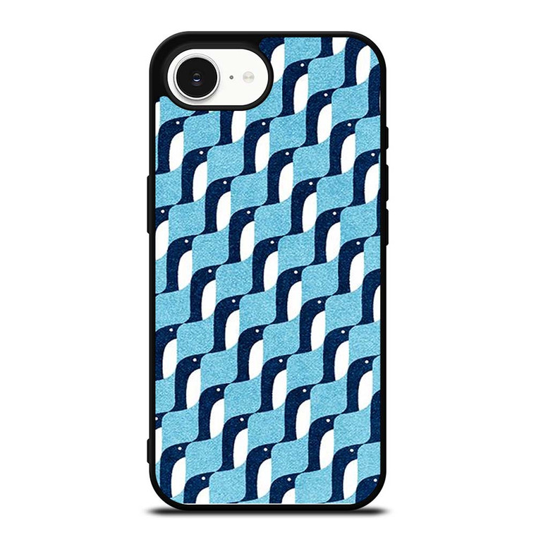BLUE PENGUINS PATTERN iPhone 16e Case Cover