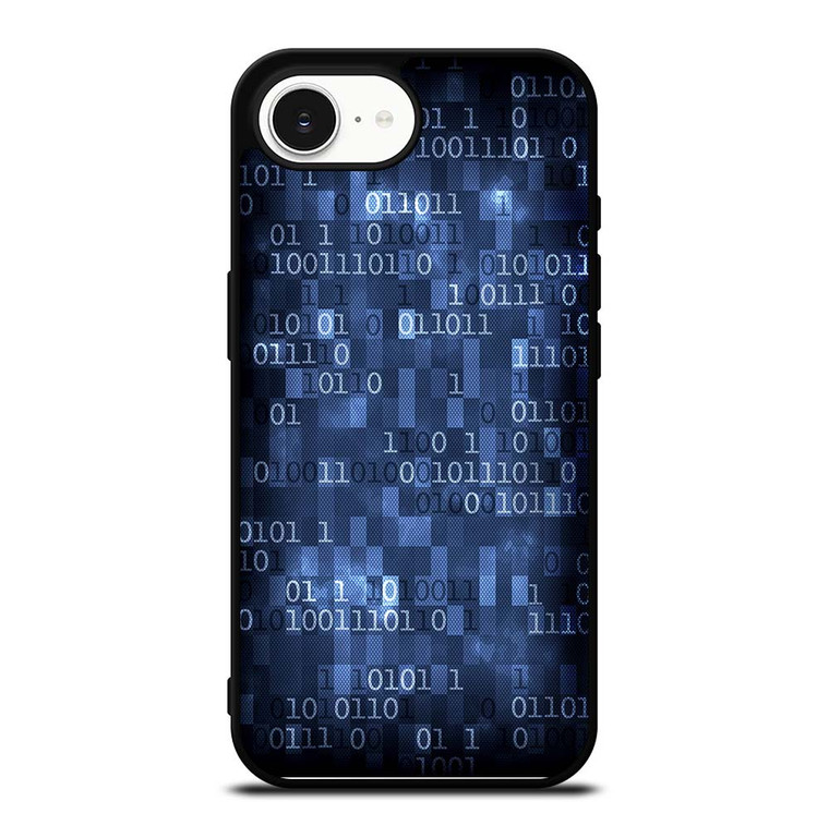 BLUE STYLISH BINARY CODE iPhone 16e Case Cover