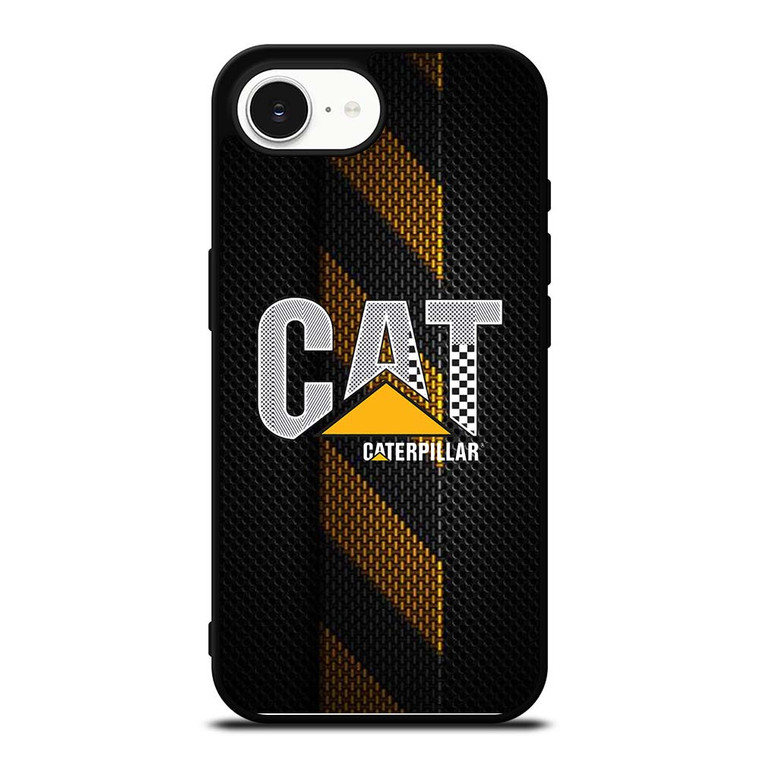 CATERPILLAR TRACTOR LOGO YELLOW METAL TRIPE iPhone 16e Case Cover