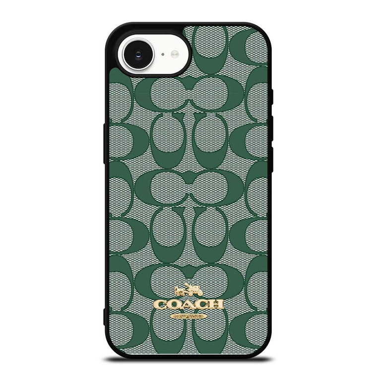 COACH NEW YORK LOGO GREEN ICONS iPhone 16e Case Cover