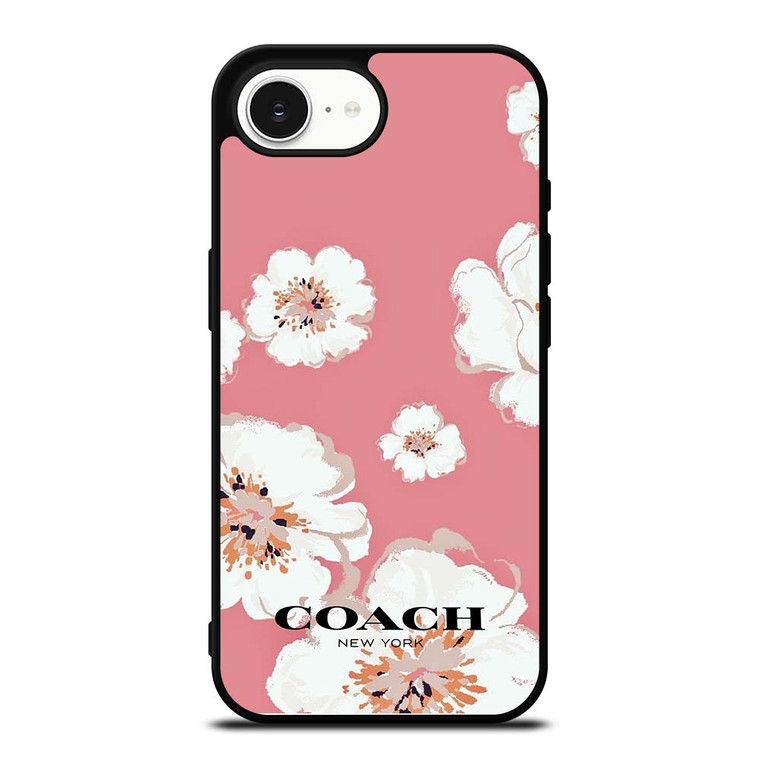 COACH NEW YORK PINK FLOWER iPhone 16e Case Cover