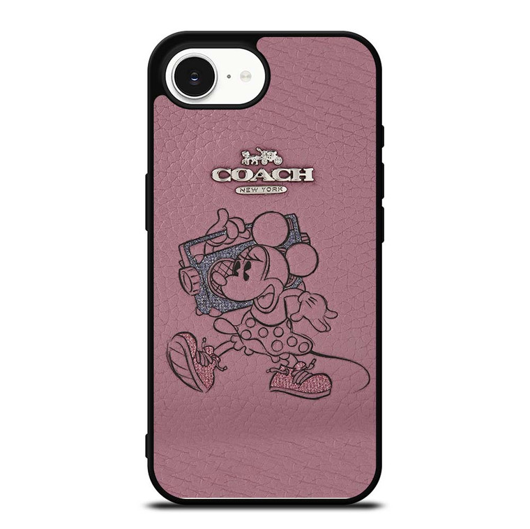 COACH NEW YORK PINK MICKEY MOUSE iPhone 16e Case Cover