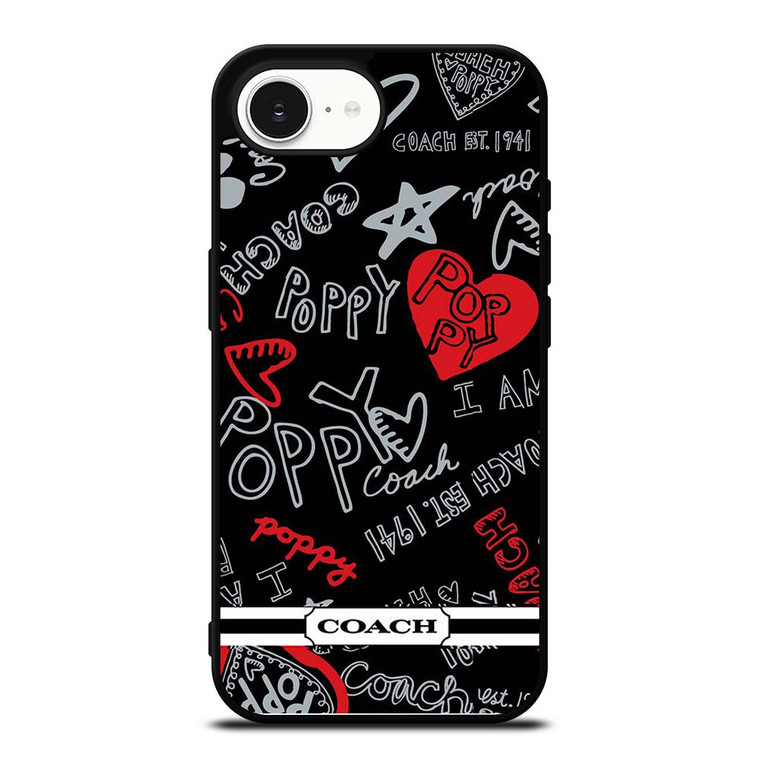 COACH NEW YORK POPPY BLACK iPhone 16e Case Cover