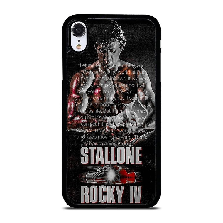 ROCKY BALBOA QUOTE ART iPhone XR Case Cover