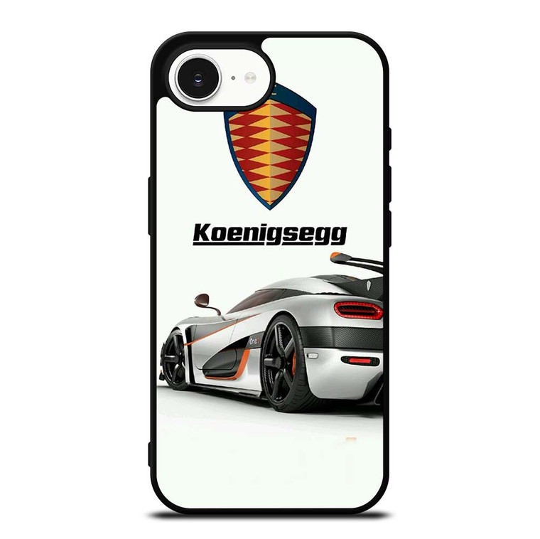KOENIGSEGG WHITE CAR LOGO iPhone 16e Case Cover