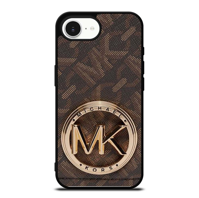 MICHAEL KORS LOGO MK BROWN WALLET iPhone 16e Case Cover