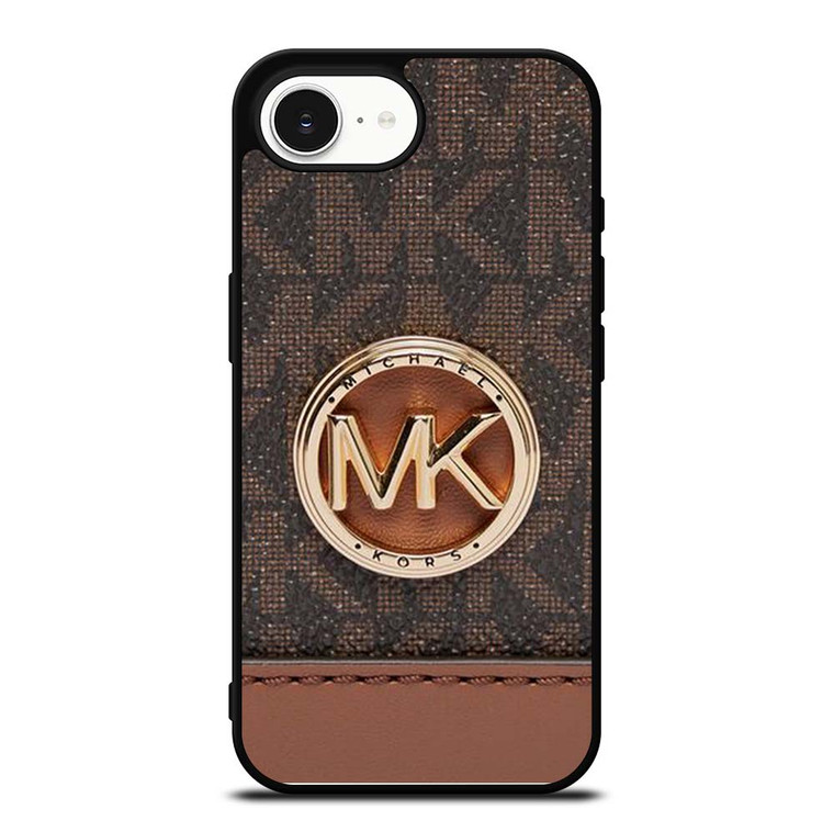 MICHAEL KORS LOGO MK WALLET BROWN iPhone 16e Case Cover