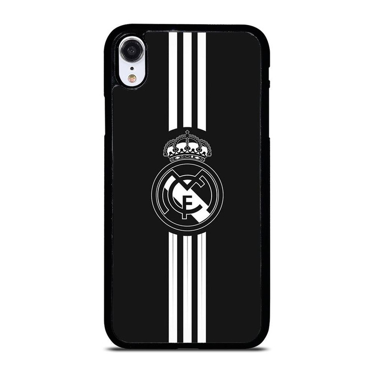 REAL MADRID FC BLACK LOGO iPhone XR Case Cover