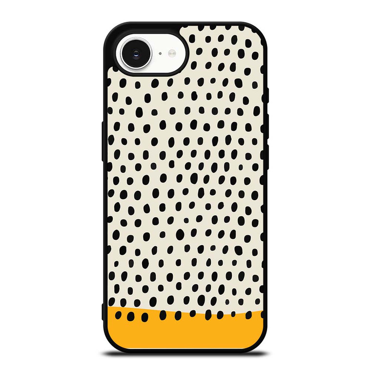 MUSTARD POLKADOTS PATTERN iPhone 16e Case Cover