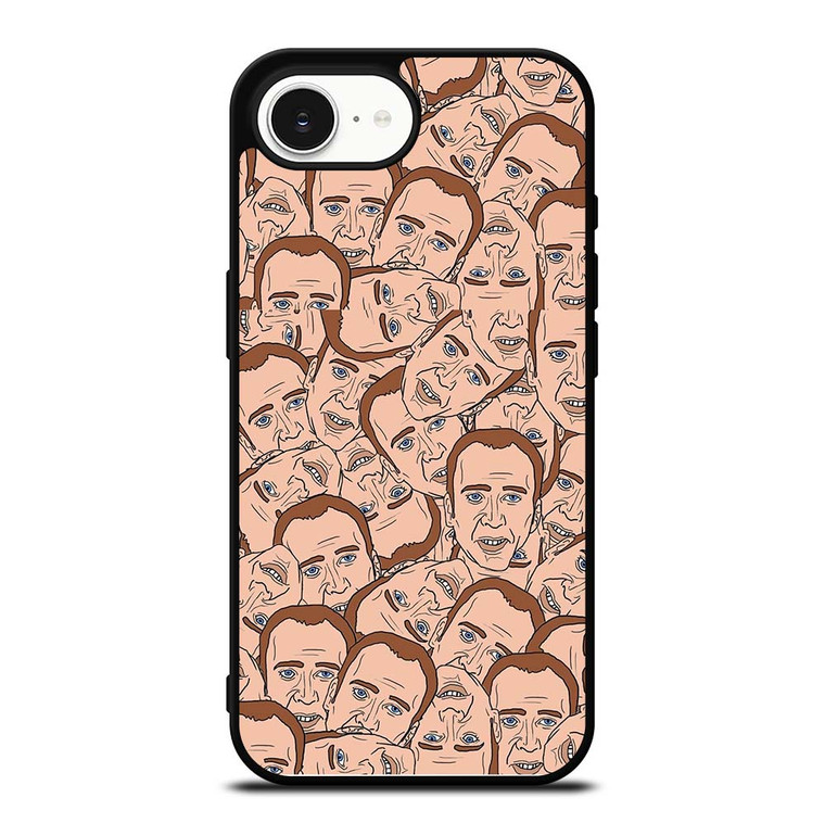 NICOLAS CAGE CARTOON COLLAGE iPhone 16e Case Cover