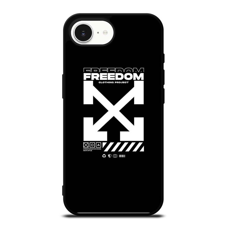 OFF WHITE CLOTHING FREEDOM iPhone 16e Case Cover