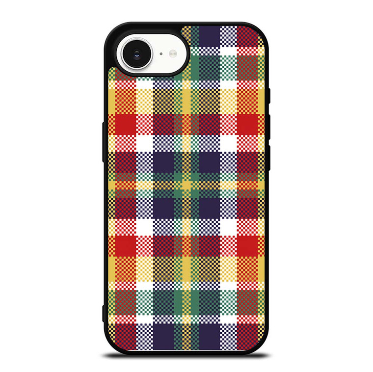 PIXELIZED TARTAN PATTERN iPhone 16e Case Cover