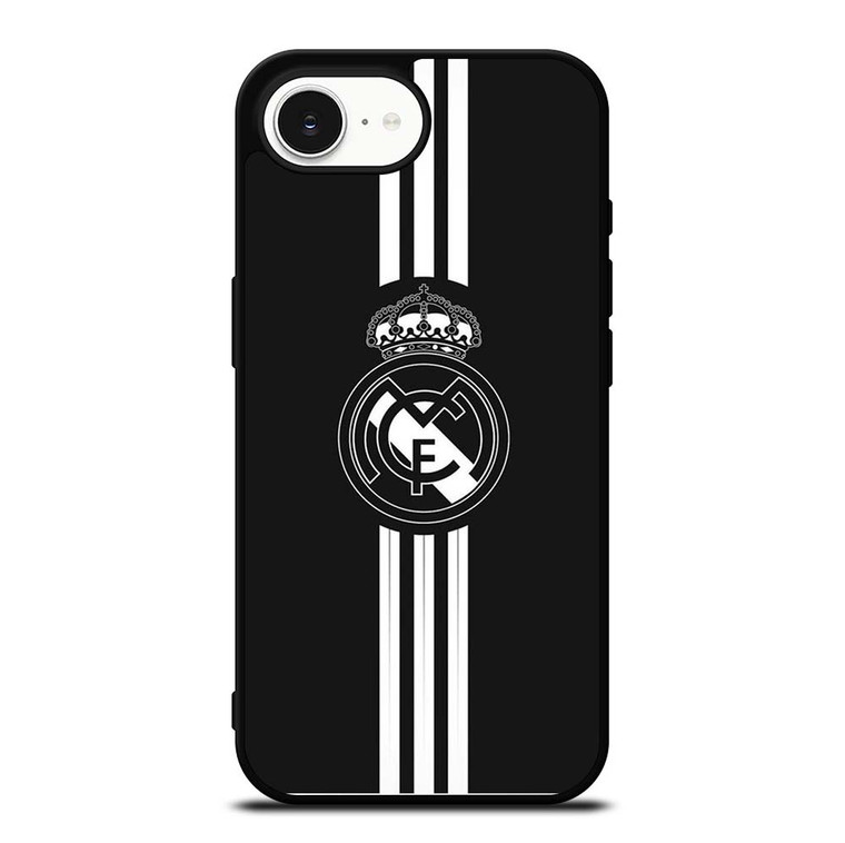 REAL MADRID FC BLACK LOGO iPhone 16e Case Cover