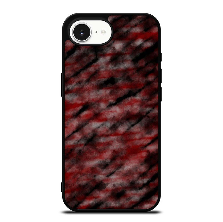RED BLACK TIE DYE PATTERN iPhone 16e Case Cover
