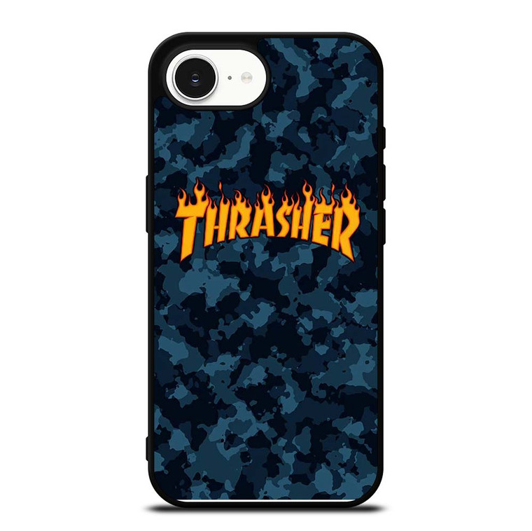 THRASHER SKATEBOARD CAMO BLUE iPhone 16e Case Cover