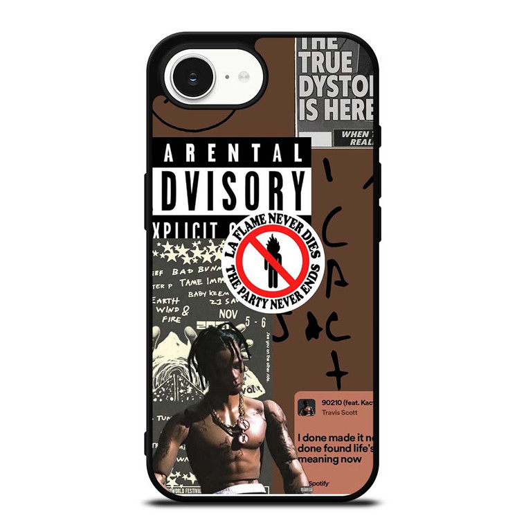 TRAVIS SCOTT RAPPER PARENTAL ADVISORY iPhone 16e Case Cover