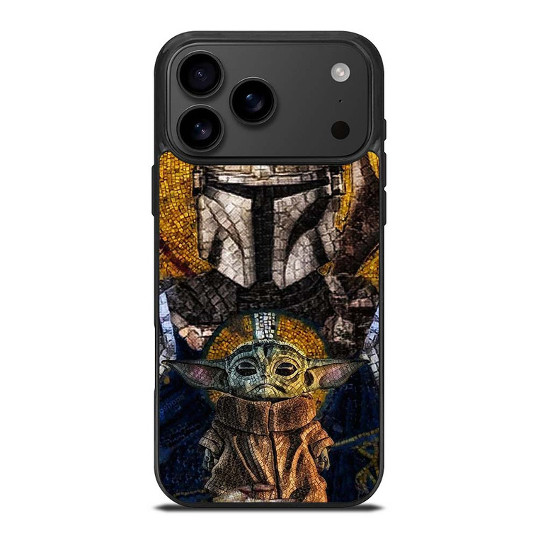 BABY YODA AND THE MANDALORIAN MOSAIC iPhone 17 Pro Max Case Cover