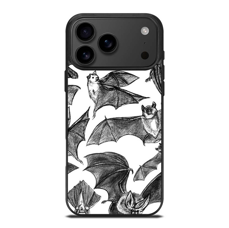BAT HAND DRAWING PATTERN iPhone 17 Pro Max Case Cover