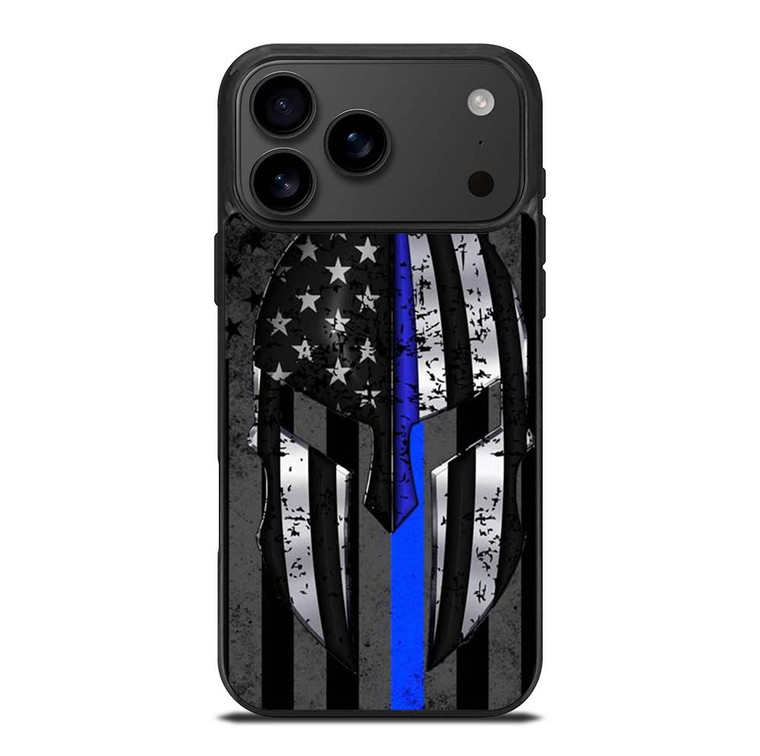 BLUE LINE POLICE WARRIOR iPhone 17 Pro Max Case Cover