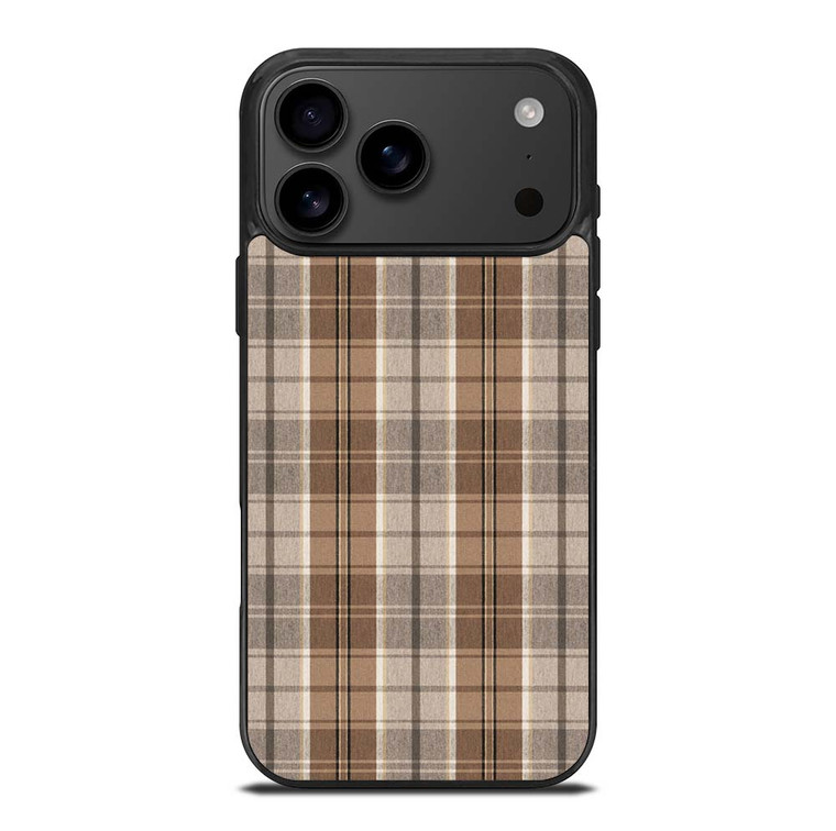 BROWN PLAID PATTERN iPhone 17 Pro Max Case Cover