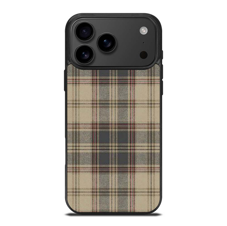 BROWN TARTAN PLAID PATTERN iPhone 17 Pro Max Case Cover