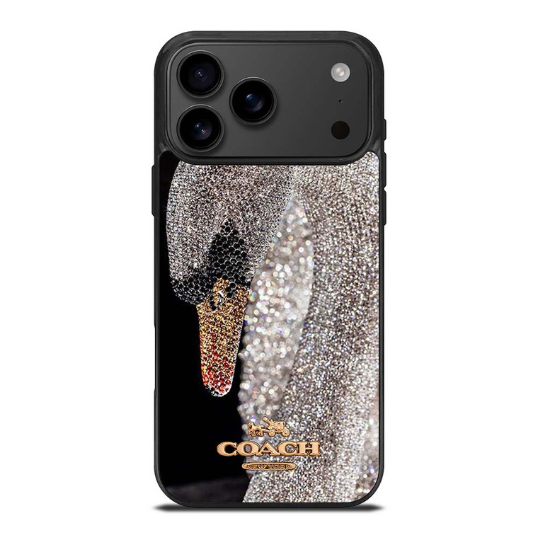 COACH NEW YORK LOGO DIAMOND SWAN iPhone 17 Pro Max Case Cover