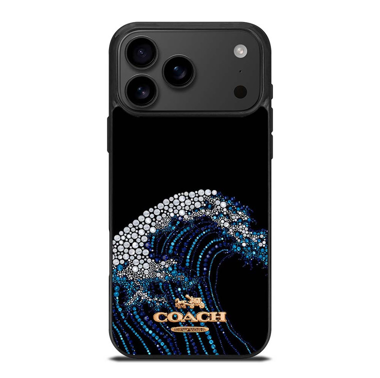 COACH NEW YORK LOGO DIAMOND WAVE iPhone 17 Pro Max Case Cover