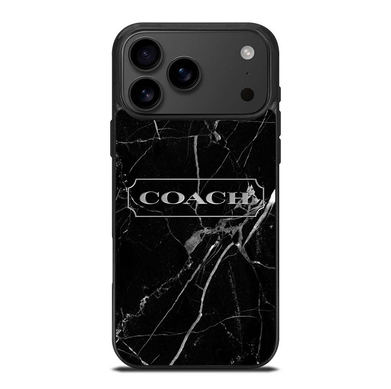 COACH NEW YORK SILVER MARBLE iPhone 17 Pro Max Case Cover