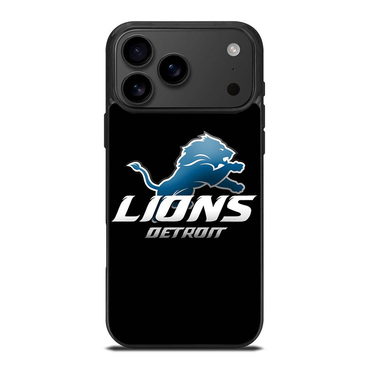 DETROIT LIONS BLACK iPhone 17 Pro Max Case Cover