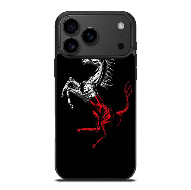 FERRARI LOGO CHROME HORSE iPhone 17 Pro Max Case Cover