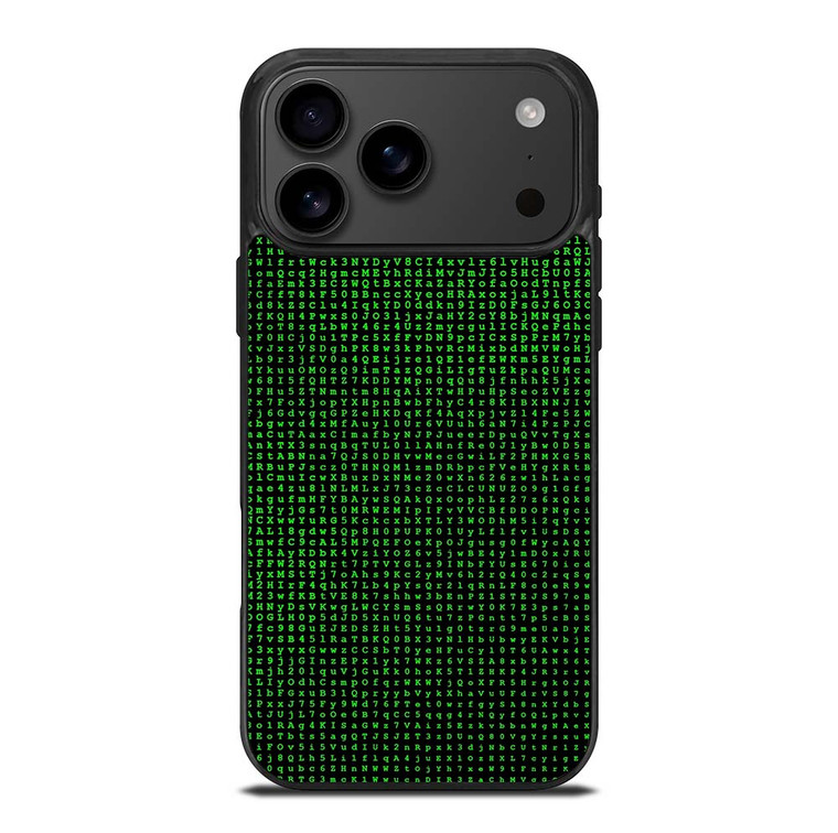 GREEN BINARY CODE PATTERN iPhone 17 Pro Max Case Cover