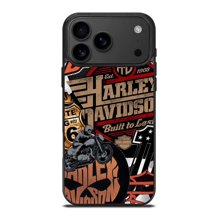 HARLEY DAVIDSON MOTORCYCLE LOGO COLLAGE iPhone 17 Pro Max Case Cover