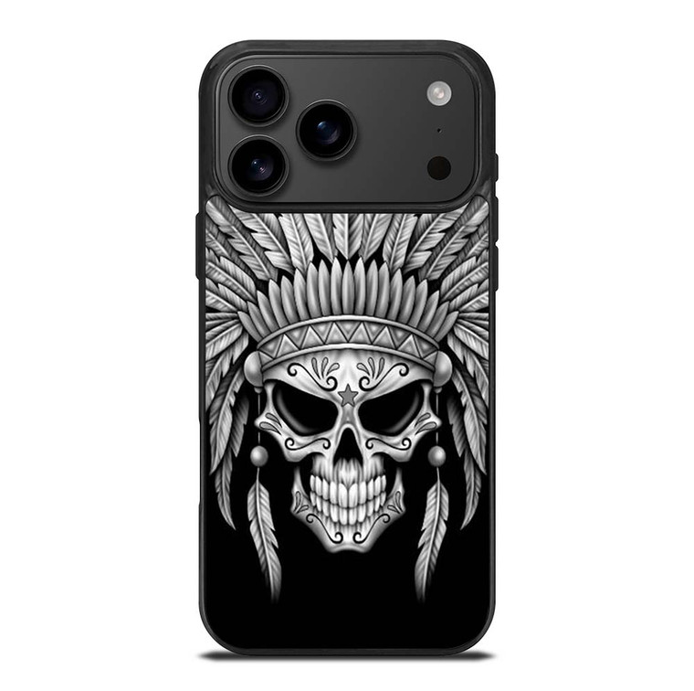INDIAN FEATHER SKULL iPhone 17 Pro Max Case Cover