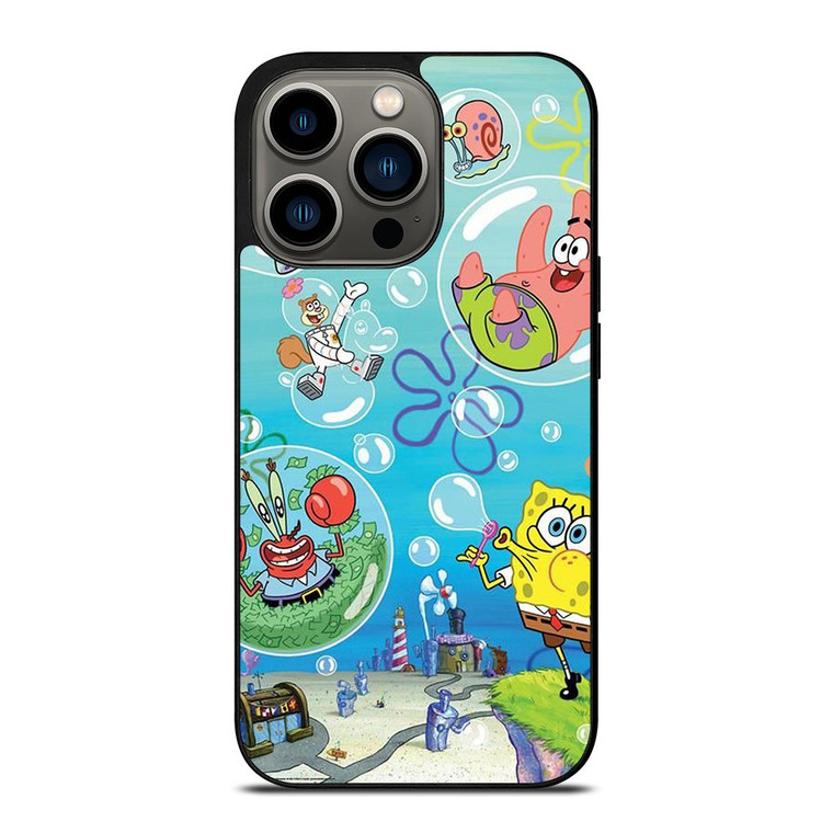 SPONGEBOB AND FRIENDS BUBBLES iPhone 13 Pro Case Cover