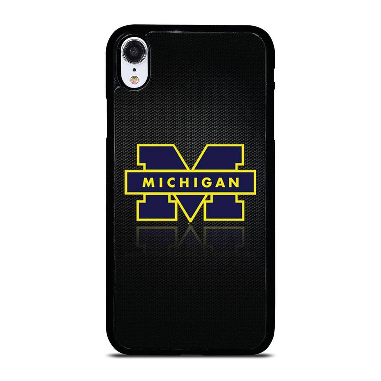 MICHIGAN WOLVERINES METAL LOGO iPhone XR Case Cover