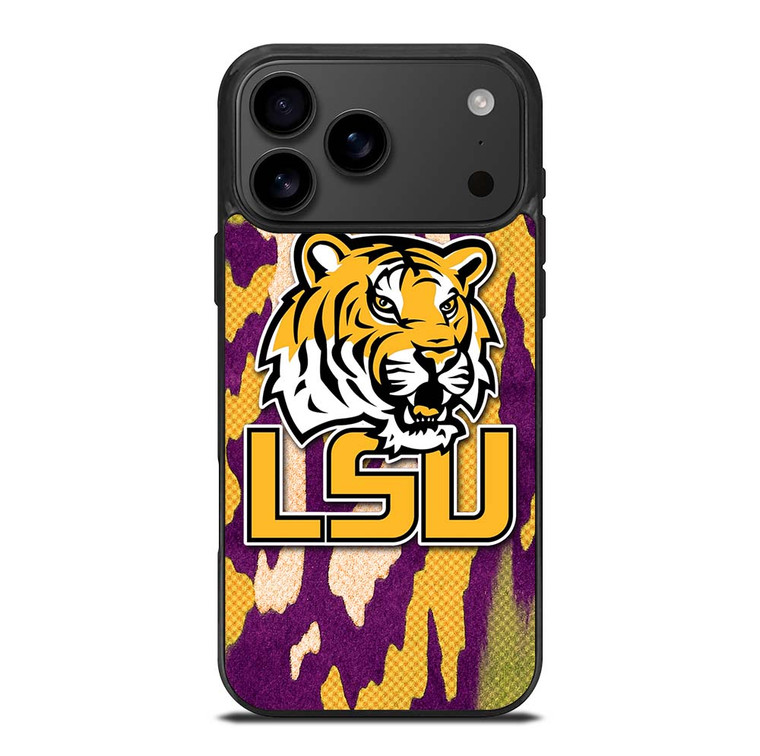 LSU TIGERS FOOTBALL HALFTONE iPhone 17 Pro Max Case Cover