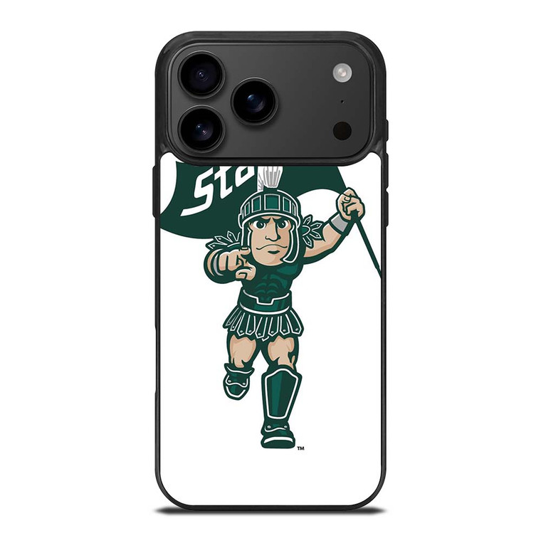MICHIGAN STATE SPARTANS LOGO FOOTBALL MASCOT iPhone 17 Pro Max Case Cover