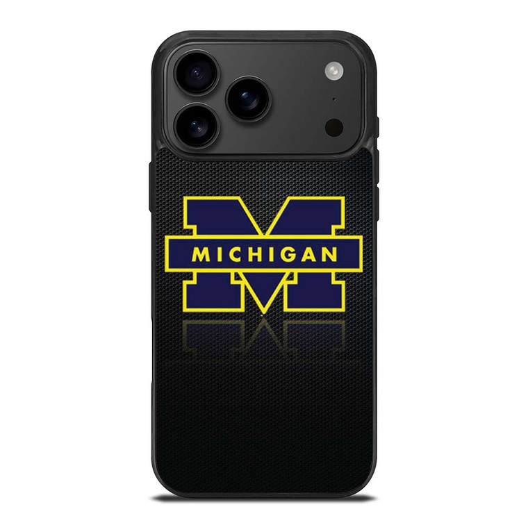 MICHIGAN WOLVERINES METAL LOGO iPhone 17 Pro Max Case Cover