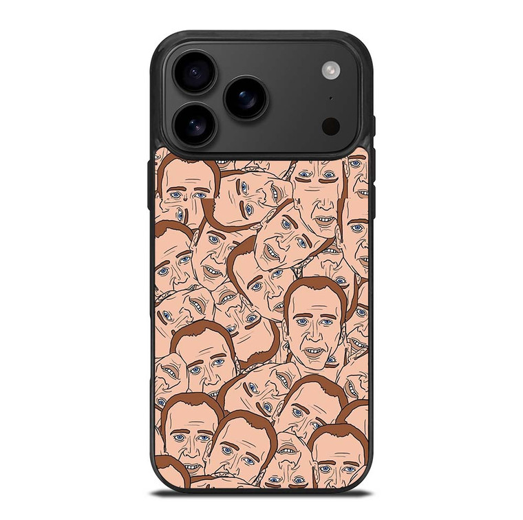 NICOLAS CAGE CARTOON COLLAGE iPhone 17 Pro Max Case Cover