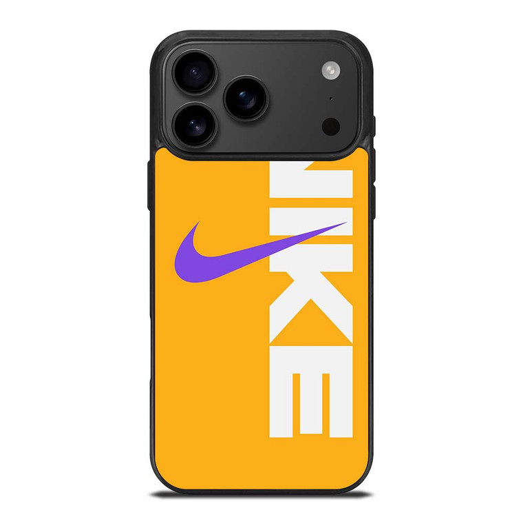 NIKE LOGO PURPLE YELLOW iPhone 17 Pro Max Case Cover
