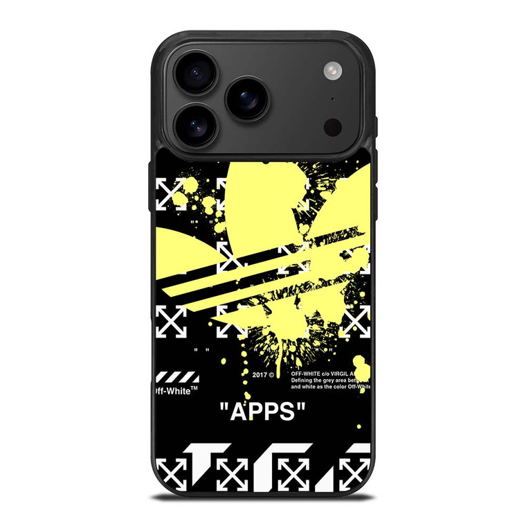 OFF WHITE X ADIDAS YELLOW iPhone 17 Pro Max Case Cover