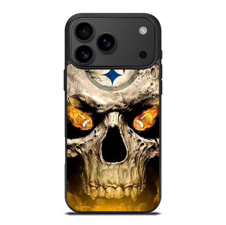 PITTSBURGH STEELERS FOOTBALL SKULL iPhone 17 Pro Max Case Cover