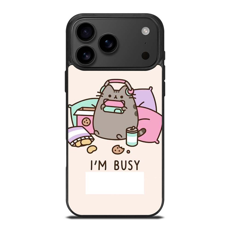 PUSHEEN CAT I'M BUSY iPhone 17 Pro Max Case Cover