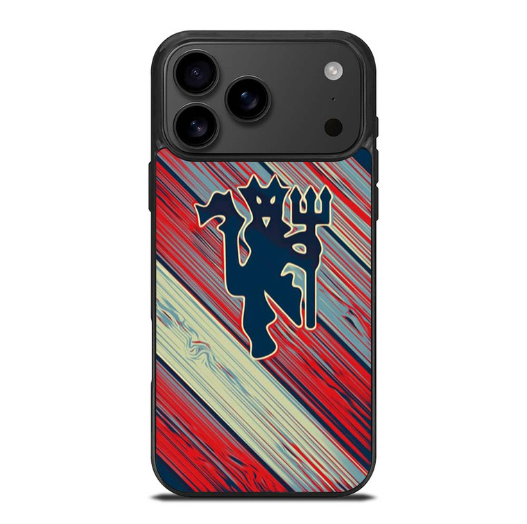 RED DEVILS MANCHESTER UNITED FC FOOTBALL CLUB LOGO iPhone 17 Pro Max Case Cover