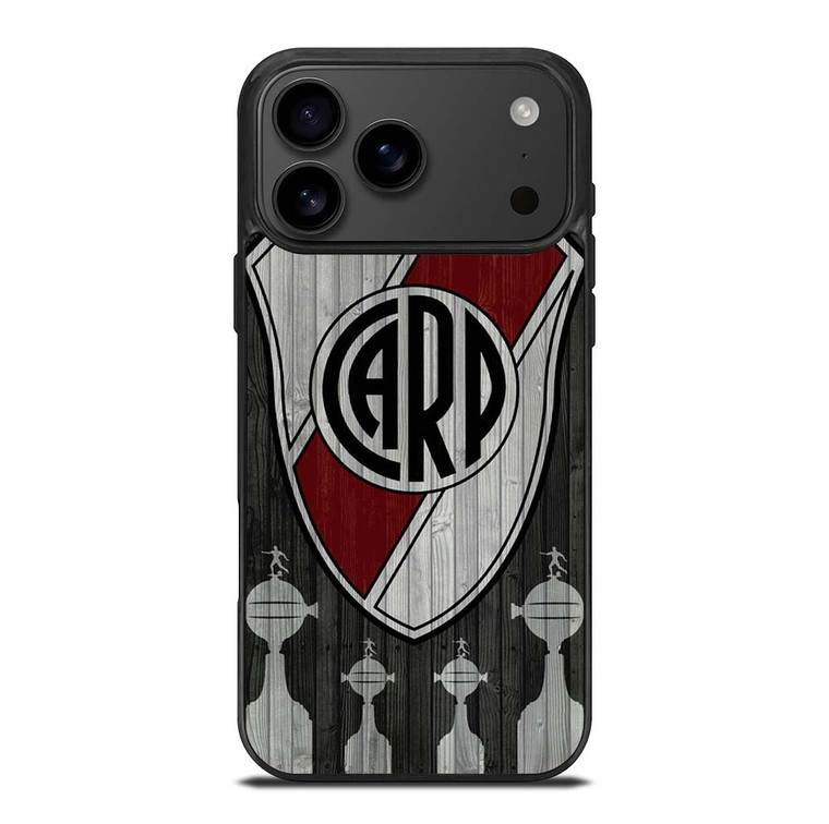RIVER PLATE EL MAS GRANDE WOODEN LOGO iPhone 17 Pro Max Case Cover