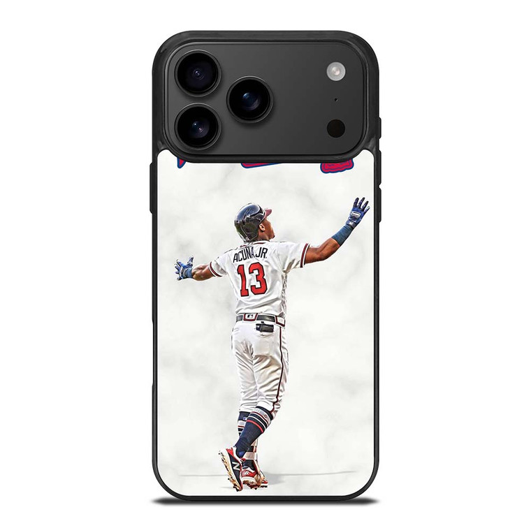 RONALD ACUNA JR MARBLE ATLANTA BRAVES iPhone 17 Pro Max Case Cover