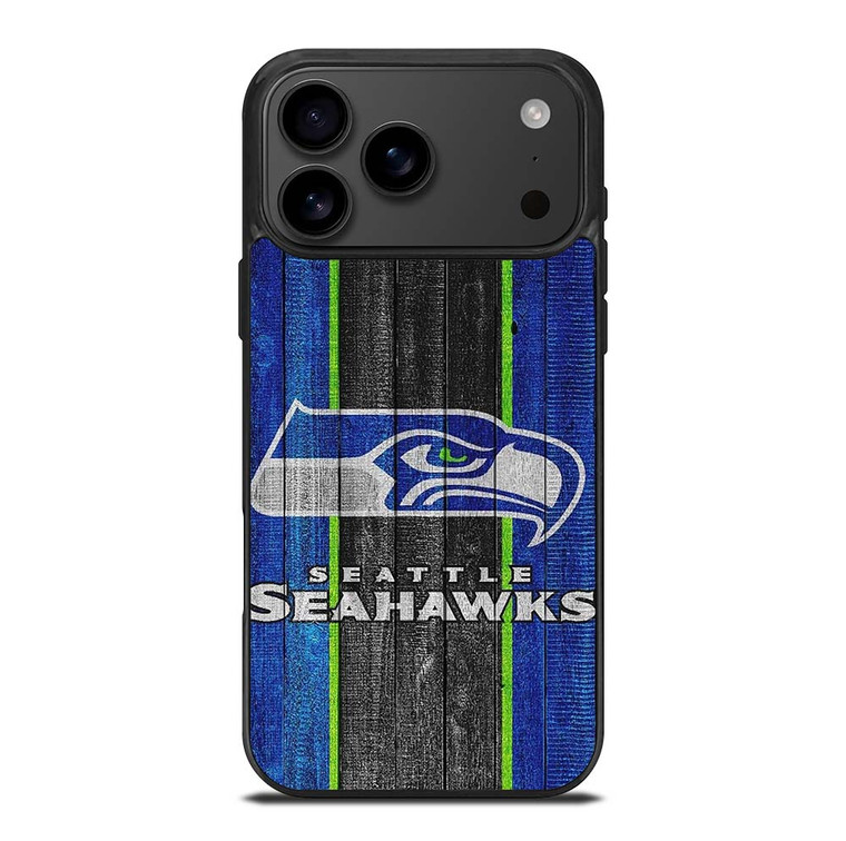 SEATTLE SEAHAWKS WOODEN LOGO NFL iPhone 17 Pro Max Case Cover